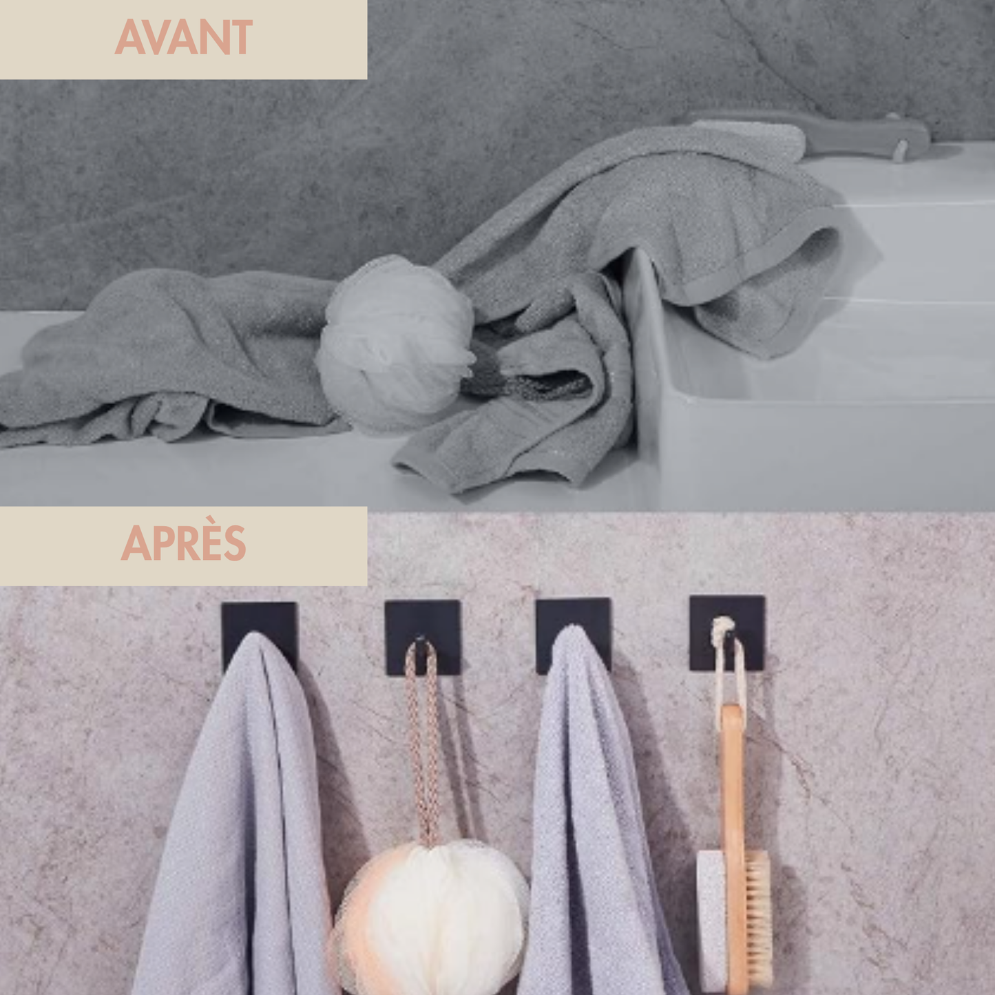 Crochet bain sans perçage